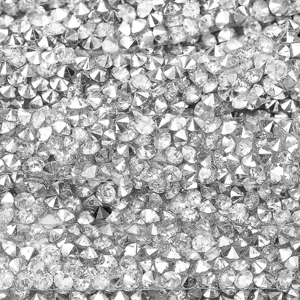 10yard/pack 10mm diamantnät, silver plast diamant rulle strassband dekoration