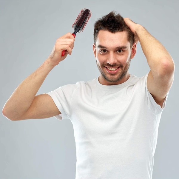 Rund hårborste för män