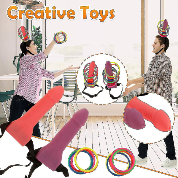 Party Ring Toss Game Høn Prop Party Legetøj Props Ring Hoop Toss Spil Til Voksen Pige Nat Brud Sjovt Plastik Kaste Ringe