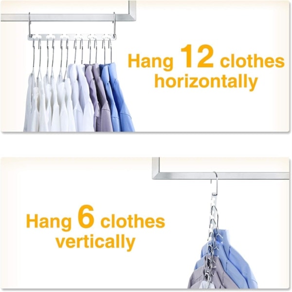 Clothes Hangers Space Saving Non Slip Hangers 8 Pack