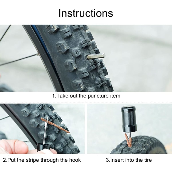 Cykeldäcksverktyg, bärbar tublös cykeldäckreparationssats