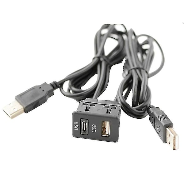 150cm auton kojelaudan upotus 2 USB-porttipaneeli auto veneen kaksois USB-tapyc-jatkokaapeliadapteri Z:lle