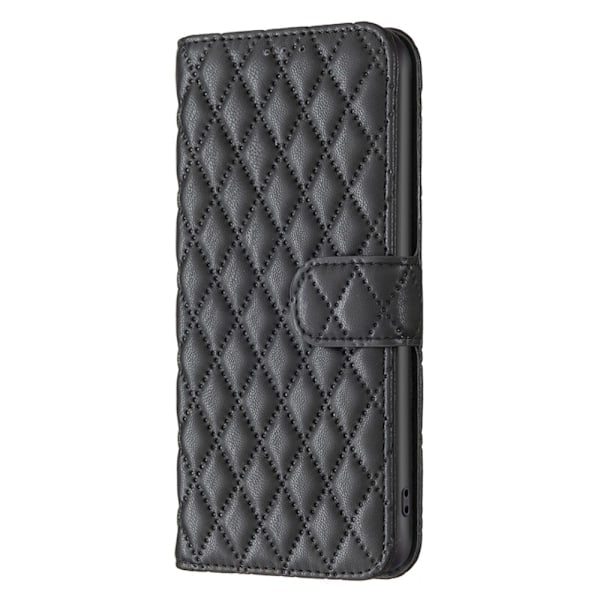 Samsung Galaxy A55 5G Fodral Diamant Läder Svart