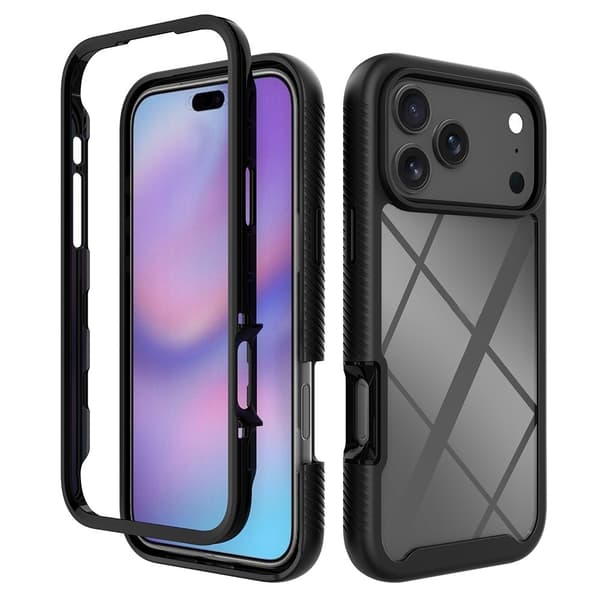 iPhone 17 Pro Max Case Hybrid Shockproof Black 51