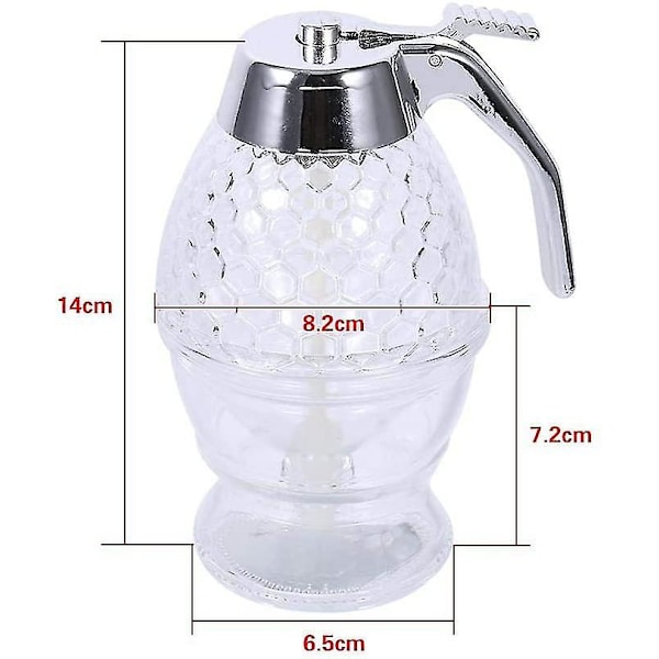 Honungsdispenser 200 ml Akryl Honung Sirup Dispenser Glasbehållare Bärbar Sap