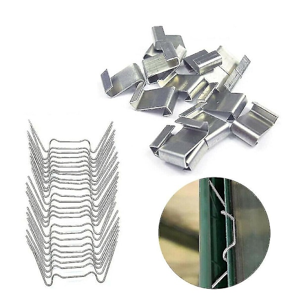 100 st Glazing Fixing Clip i rostfritt stål W och Z-form för växthusreparation