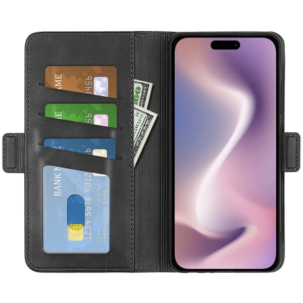 iPhone 16 Pro -kotelo magneettisuljennalla, musta 69