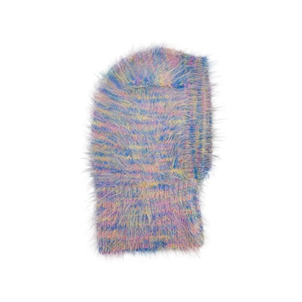 Faux Sable Strikket Hue - Blå, Design Nichesektion Pullover Uldhat, Vinterkold Hue