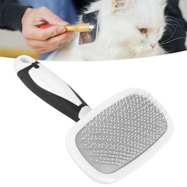 Stainless steel Velcro Brush, 360° Rotatable Cat Cardboard for Dog Hair Removal, White