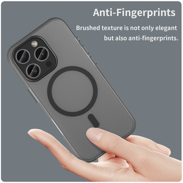 iPhone 16 Pro-deksel MagSafe Slim Matt Svart 37