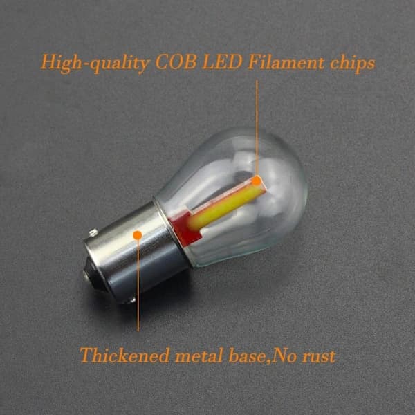 1156 Ba15S Blinkerslampa Backljus Vit LED[co]