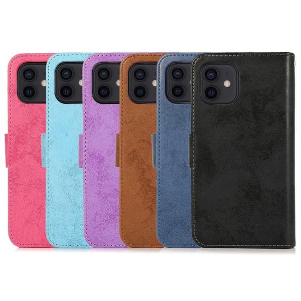 iPhone 12 Mini - Kaksitoiminen lompakkokotelo Rosa