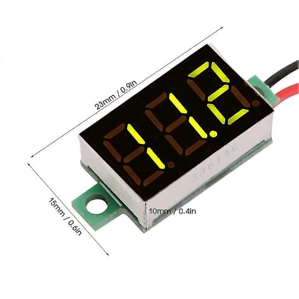 5 st Hög Precision 0.36'' LED Digital Display Voltmeter Mini Voltmeter DC2.7-32V (grön)[co]