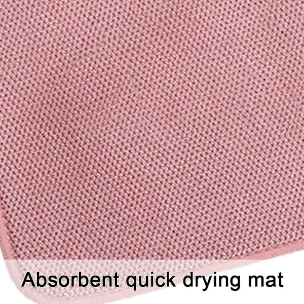Mikrofiber oppvaskmatte Superabsorberende oppvaskstativ Puter Kjøkkenbenkmatte, mikrofiber oppvaskmatte