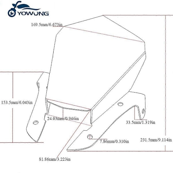 Motorsykkel Vindskjerm For YAMAHA MT07 MT-07 FZ-07 2013 2014 2015 2016 2017 Motorsykkel Vindavviser Vindbeskyttelse MT 07