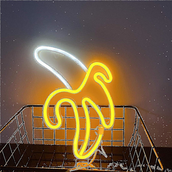 Banan Neon LED Neon Vægmontering Neon Til Hjemmeindretning Batteri Og Usb Betjent Neon Natlys Neon Skilte Lys Op Børns Soveværelse Fest Jul Bryllup