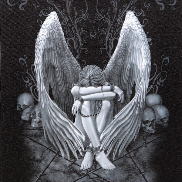 Spiral Direct Enslaved Angel Canvas -taulu 25cm x 19cm Musta/Valkoinen 25cm x 19cm