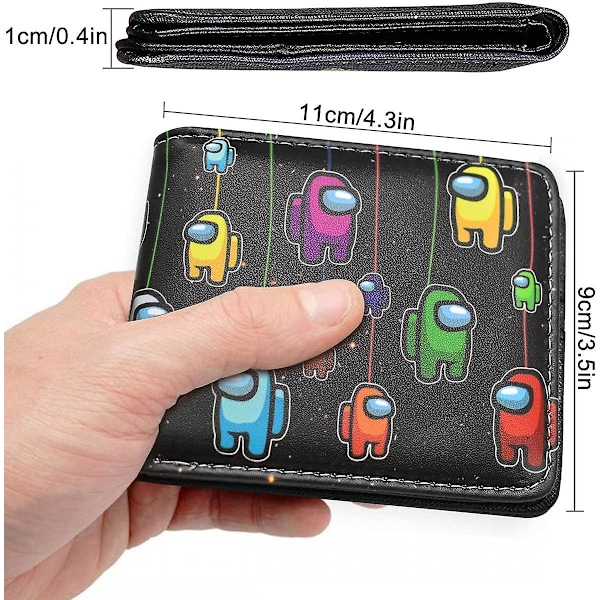 Lombok for gutter, barn blant lommebok for gutter, lommebok for menn, jenter, ungdom, PU-skinn, bifold-lommebok