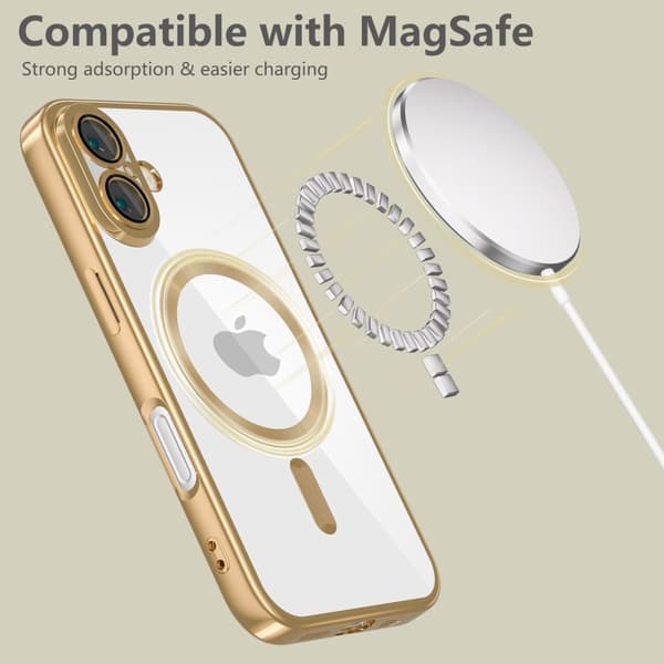 Tech-Protect iPhone 16 -kuori MagSafe MagFlex Shiny Gold 40
