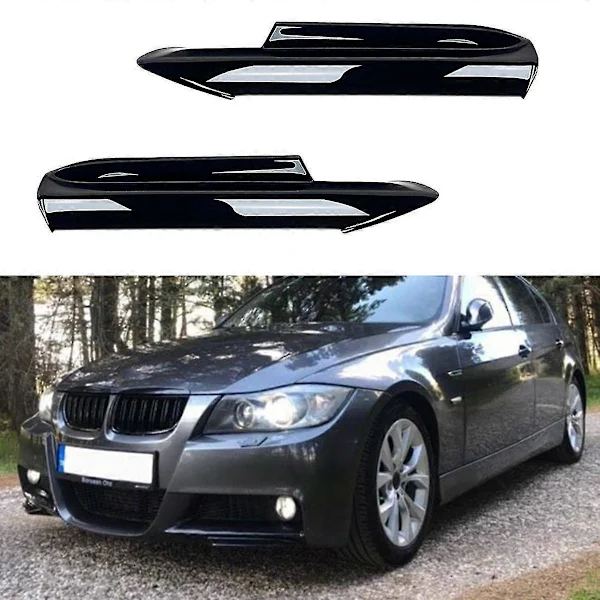Til 3-serie E90 E91 320i 330i 2005-2008 Frontkofanger Læbe Vinkel Diffuser Splitter Spoiler Beskyttelse[co]