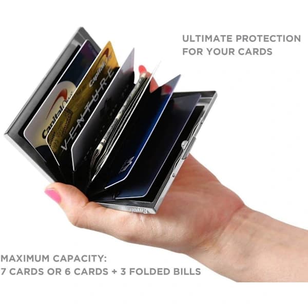 Pung med RFID-beskyttelse og 6 PVC-lommer[co]