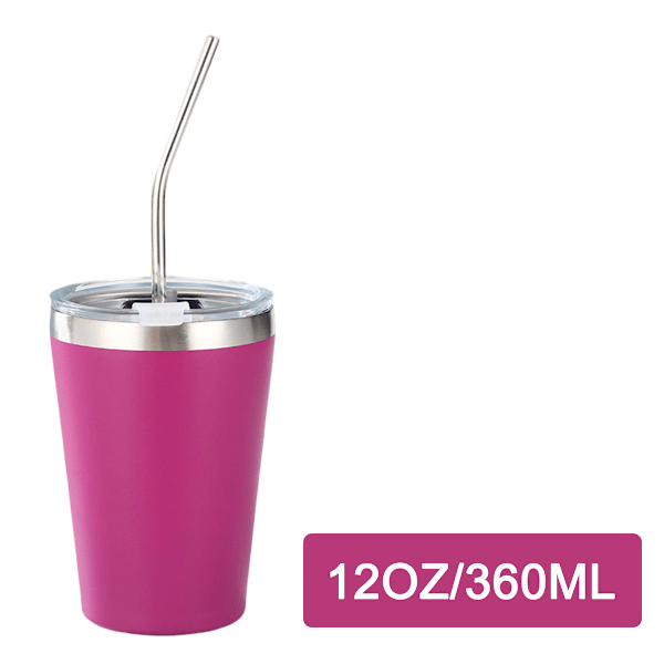 Rustfrie Barnekrus med Sølesikkert Lokk, Sugerør & Silikonhylser, 355 ml, BPA-frie, Isolerende, for Kalde & Varme Drikker Style 3