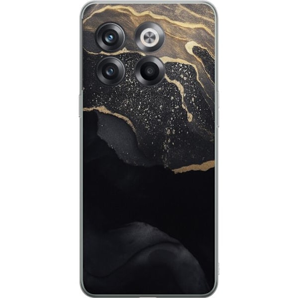 OnePlus 10T Transparent Skal Svart guld abstrakt