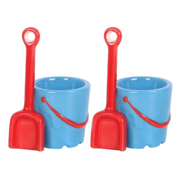 Something Different Keramisk Hink Äggkopp Set (2-pack) Blå/Röd One Size