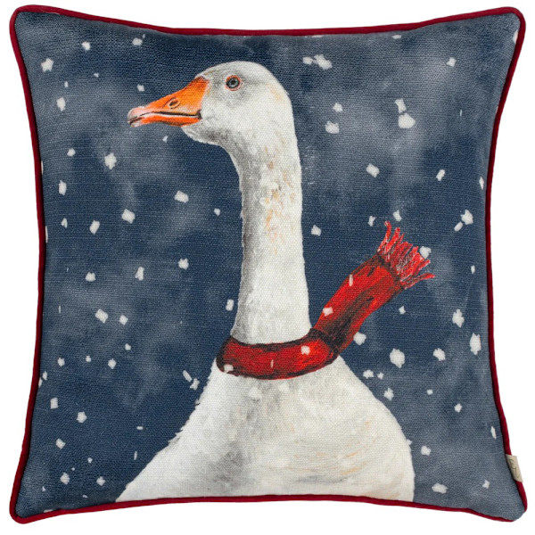 Evans Lichfield Goose Jul Putetrekk 43cm x 43cm Marineblå Navy 43cm x 43cm