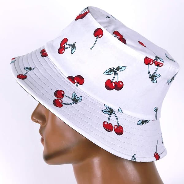 Sommarreversibel hinkhatt - Dam Funky Fruit Print Fishmen Fällbar utomhuskeps
