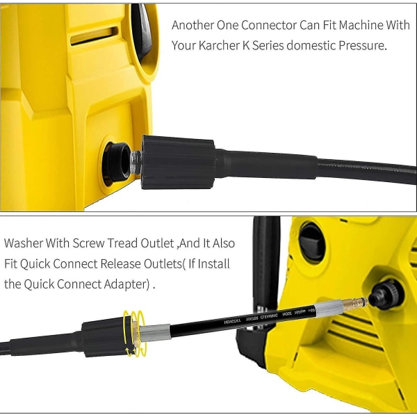 70% rabatt - 70% rabatt - trykkvaskere Vannrengjøring Erstatning Høytrykkslange Rengjøringssett 6m/8m/10m/15m For Karcher K2 K3 K4 K5 K6 K7 (6m)