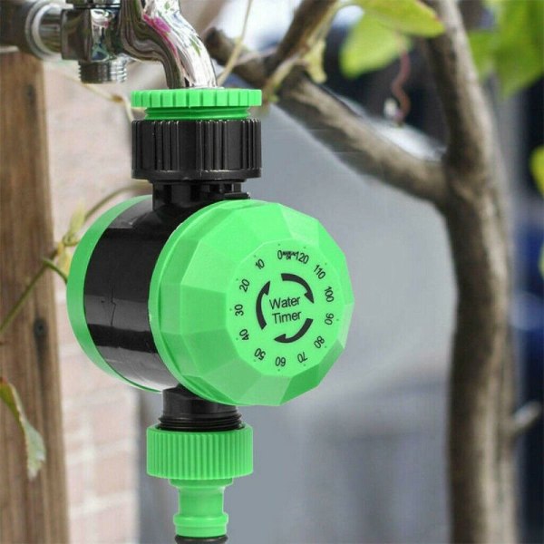 2 timmar trädgårdsautomatisk bevattning Timer Mekanisk vattentimer Trädgårdsbevattningssystem Controller, trädgårdsskötsel Odla vattning,