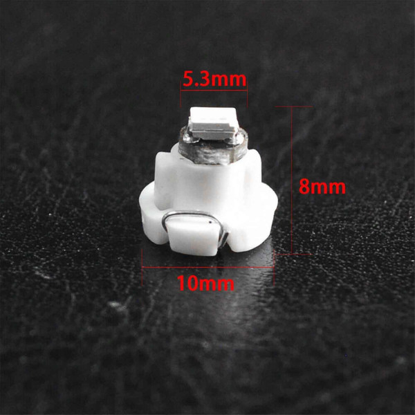 10x Hvite T4 T4.2 Neo Wedge 1-smd Led Klynge Instrument Dash Klima Pære
