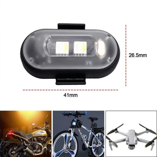 8 farver LED stroboskoplys flylys 2 stk.[co]