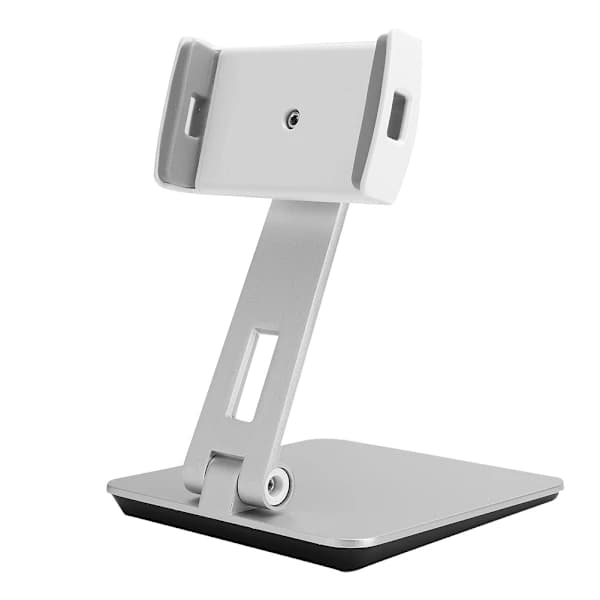 Universelt stativ i aluminiumslegering til tablets, løftbart, foldbart, justerbart, til tablets og smartphones på 4-14 tommer [CO]