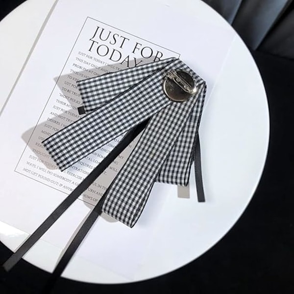 Bandbrosch med pärlor, rosett slips för kvinnor, jabot-rosett, skjorta, jabot-slips för uniform
