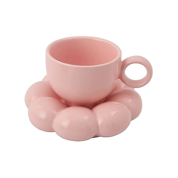Blomster Kaffe Kopp & Skål Sett Søt Krus & Skål Sett Keramisk Kaffe Kopp Med Solsikke Skål Latte