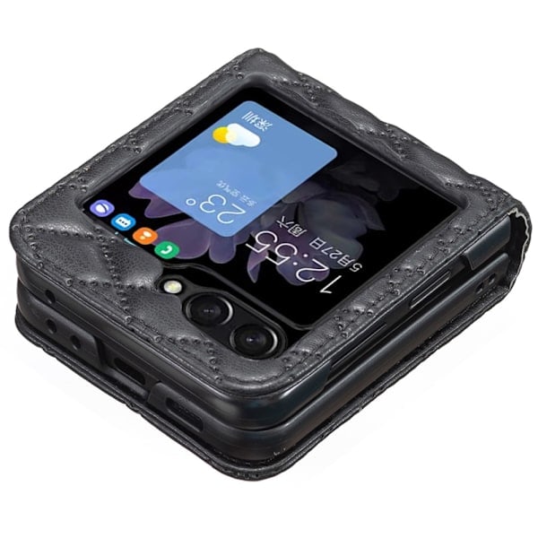 Galaxy Z Flip 6 Cover Diamant Tekstur Sort
