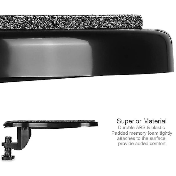 Computer Arm Rest Desk Håndledsstøtte, Musearmstøtteforlænger Ergonomisk Tastaturstativ Håndledsstøtte Albuestøtte Klemmebakke Justerbar Til Kontorstol