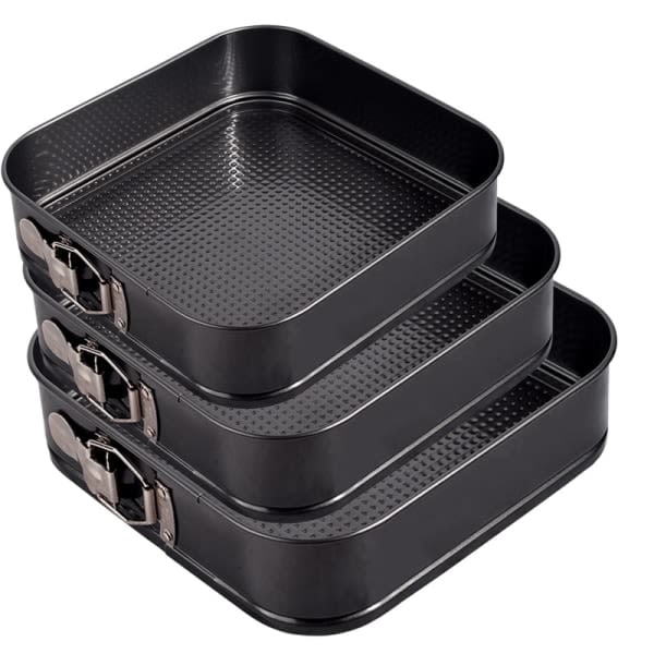 Fyrkantig springform i 3-delat set