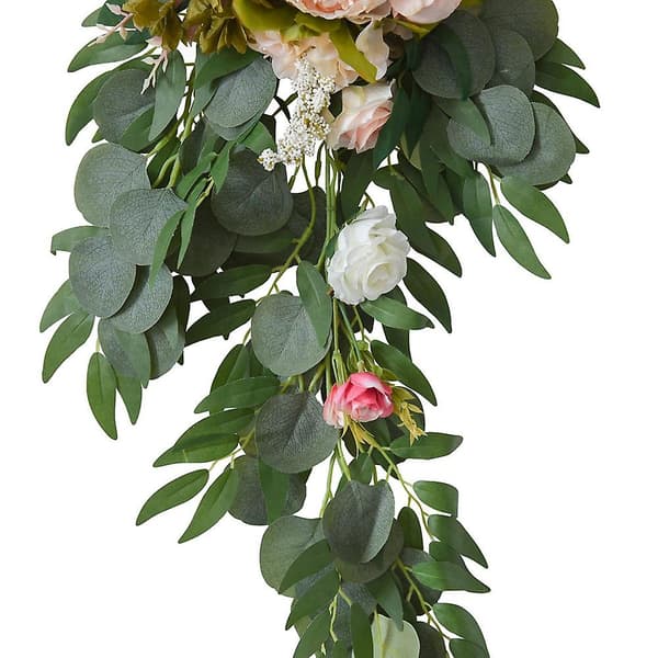 2 konstgjorda blommor välkomstskylt bröllopsdekoration bröllopsbåge bröllopsbakgrund