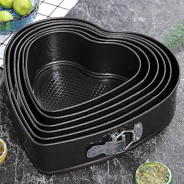 Hjerteformet springform til bagning med kærlighed - Sort, 26 cm[co]
