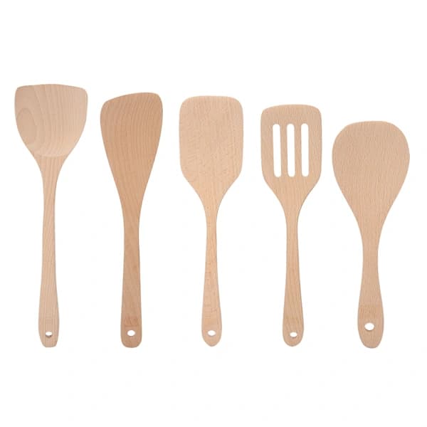 5 st Träspatel Sked Set Köksredskap för Non-stick Pannor[co]