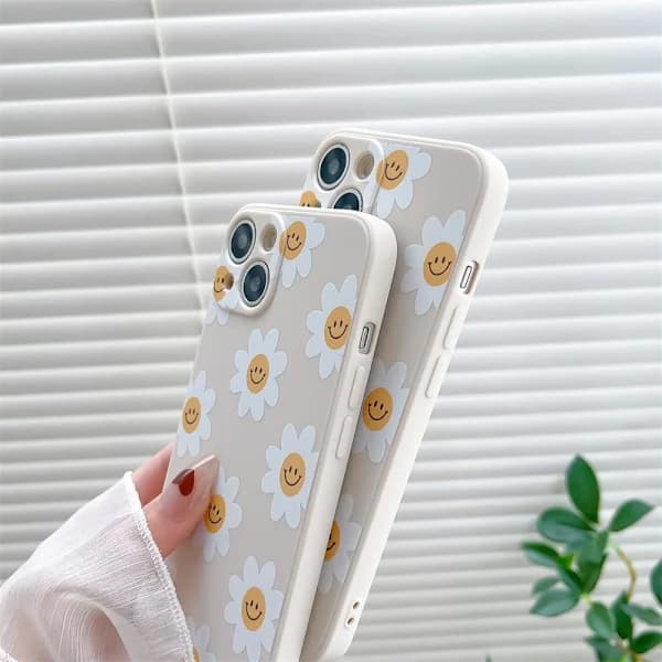 Solrosleende Søtt Blomsterdeksel til Apple iPhone 12 Glatt[CO]