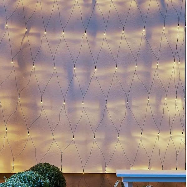 Ljusnät utomhus 3x3 meter 200 LED Extra varm vit Extra varm vit[CO]