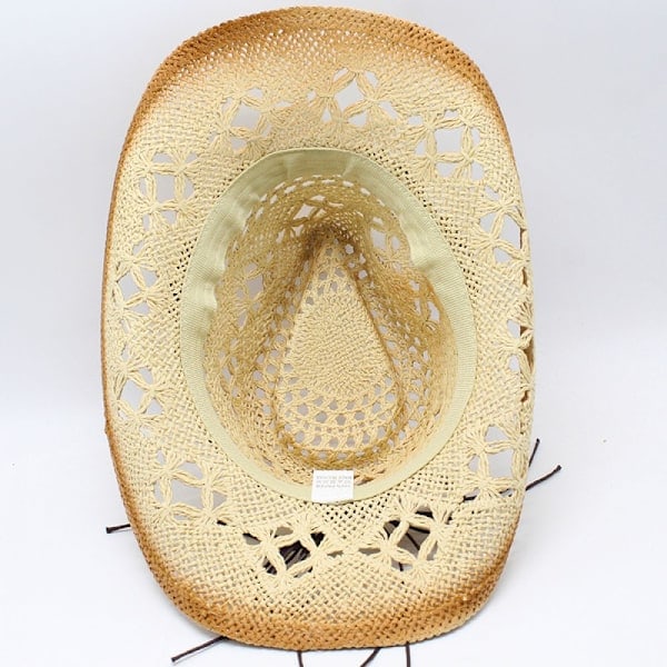 Cowboyhatt halmhatt herr sommarhatt westernhatt UV-skydd solhatt Panamahatt