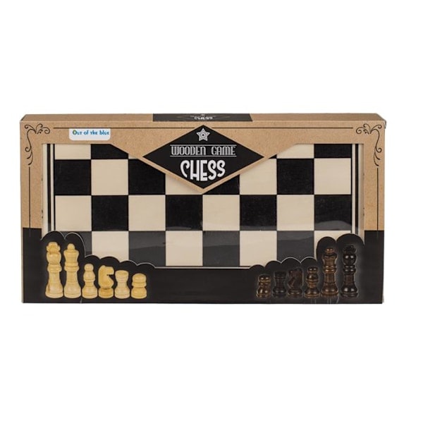 Träschackset / Schack - Brädspel / Sällskapsspel - 34 cm