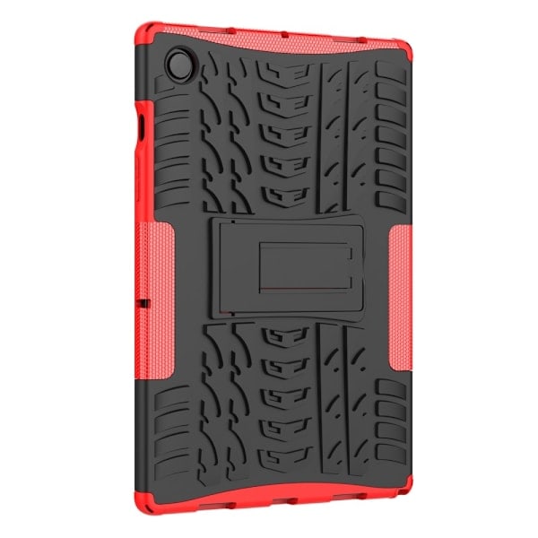 Samsung Galaxy Tab A8 10.5 (2021) Kuori Rugged Kickstand Armor Punainen