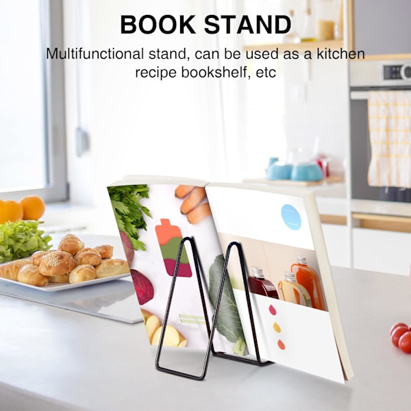 Plate Display Stands 6-pakninger, Plate Holders for Display Metal Black Frame Stand for Book, Picture, Photo Easel, Platter (3 tommer)