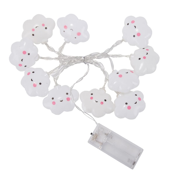 10 LED batteridrevet romlys baby barn søt sky ansikt form lampe korridor dekor liten nattlys Halloween jul